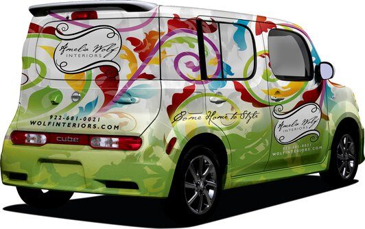 3M Printable Window Graphic Film applied to a vehicle